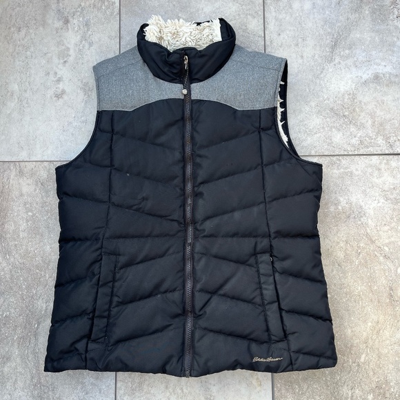 Eddie Bauer Jackets & Blazers - Eddie Bauer Women's EB650 Sherpa Lined Down Quilted Puffer Vest Size Large